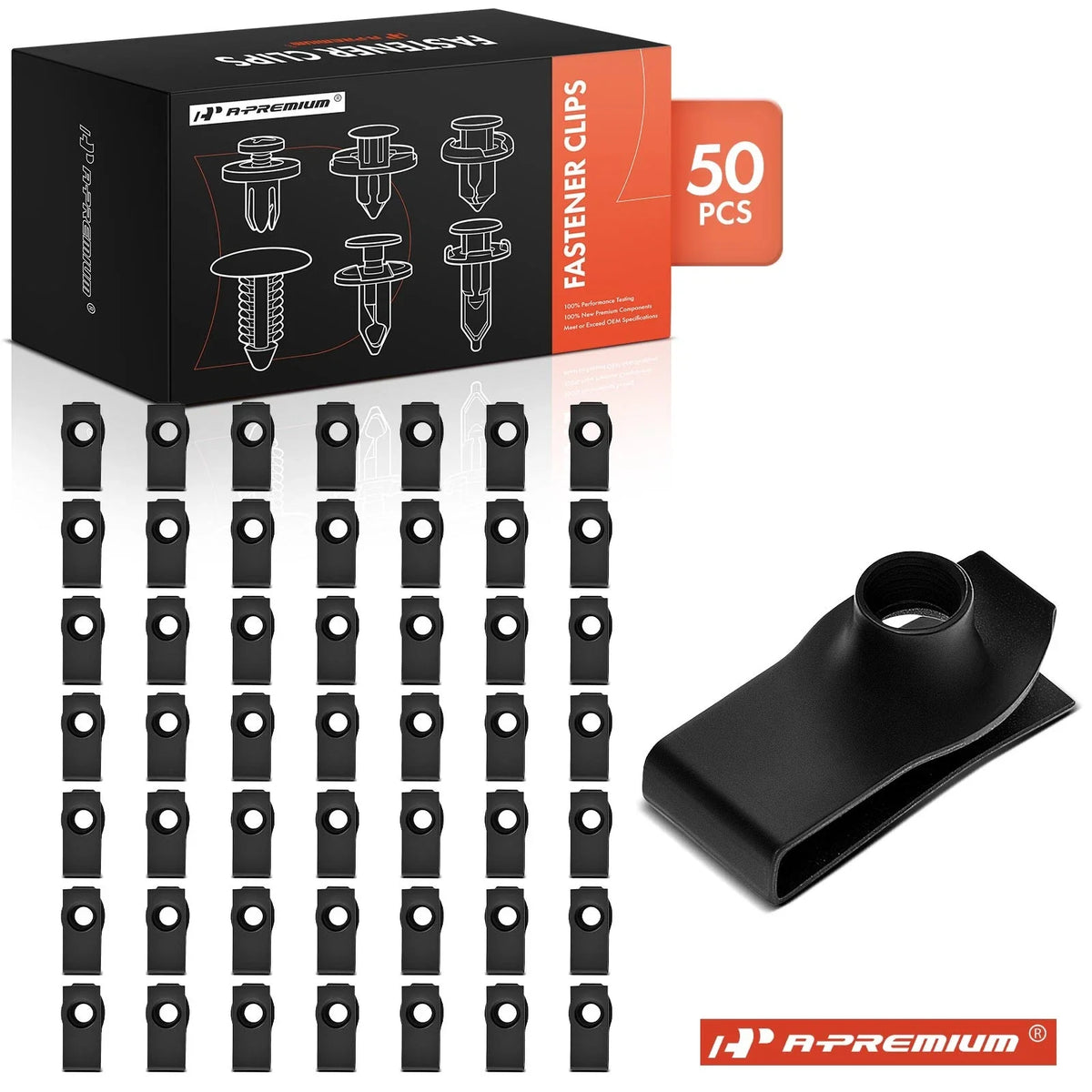 Set of 50 Metal Fasteners Clips for Ford