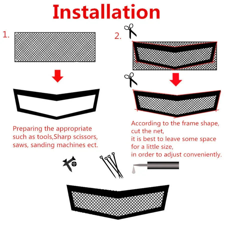 Silver Aluminium Grille Mesh Vent for Universal Vehicles 100x33cm