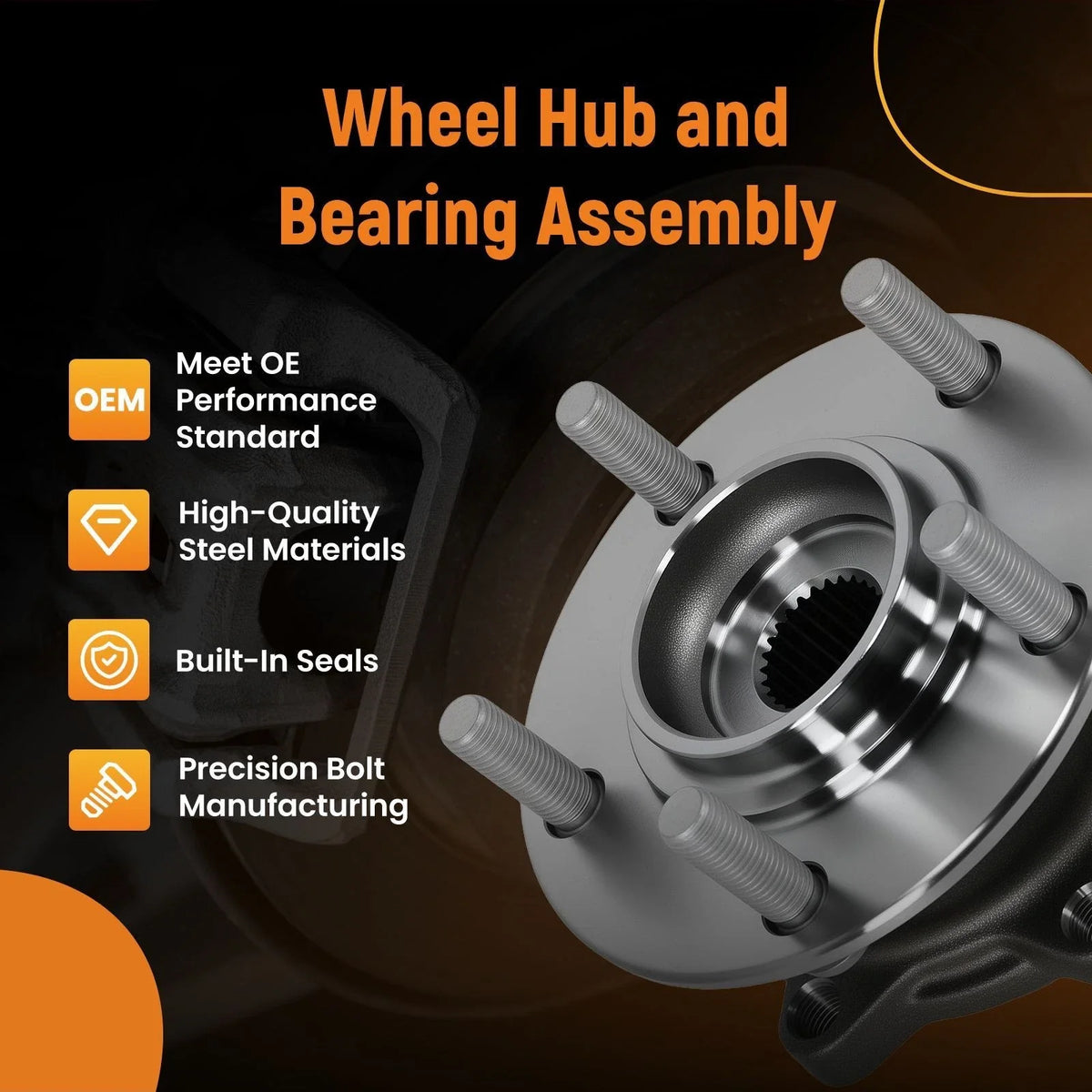 Rear Left Right Hub Assembly for Mitsubishi Lancer (2008-2015) BR930275