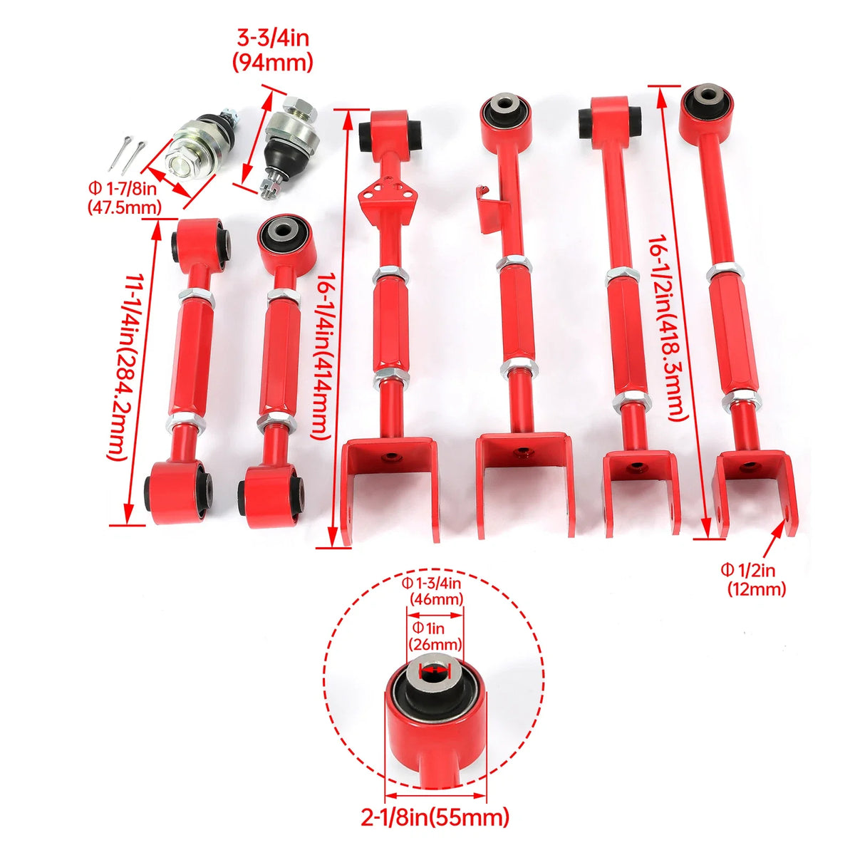 Rear Camber Control Arms Toe Kit for Accord TL (2008–2013)