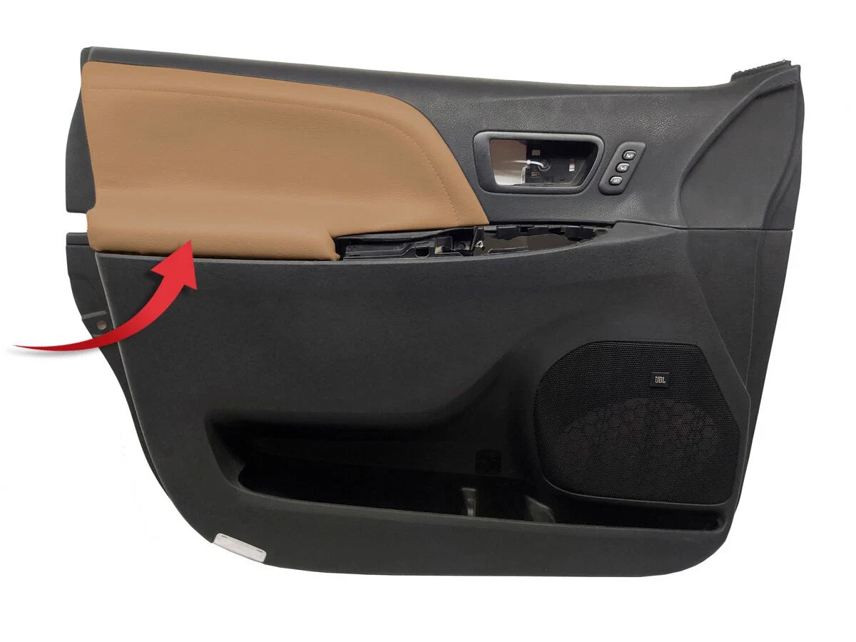 Leather Door Panel Insert Cards for Toyota Sienna (2011–2020) Beige Tan