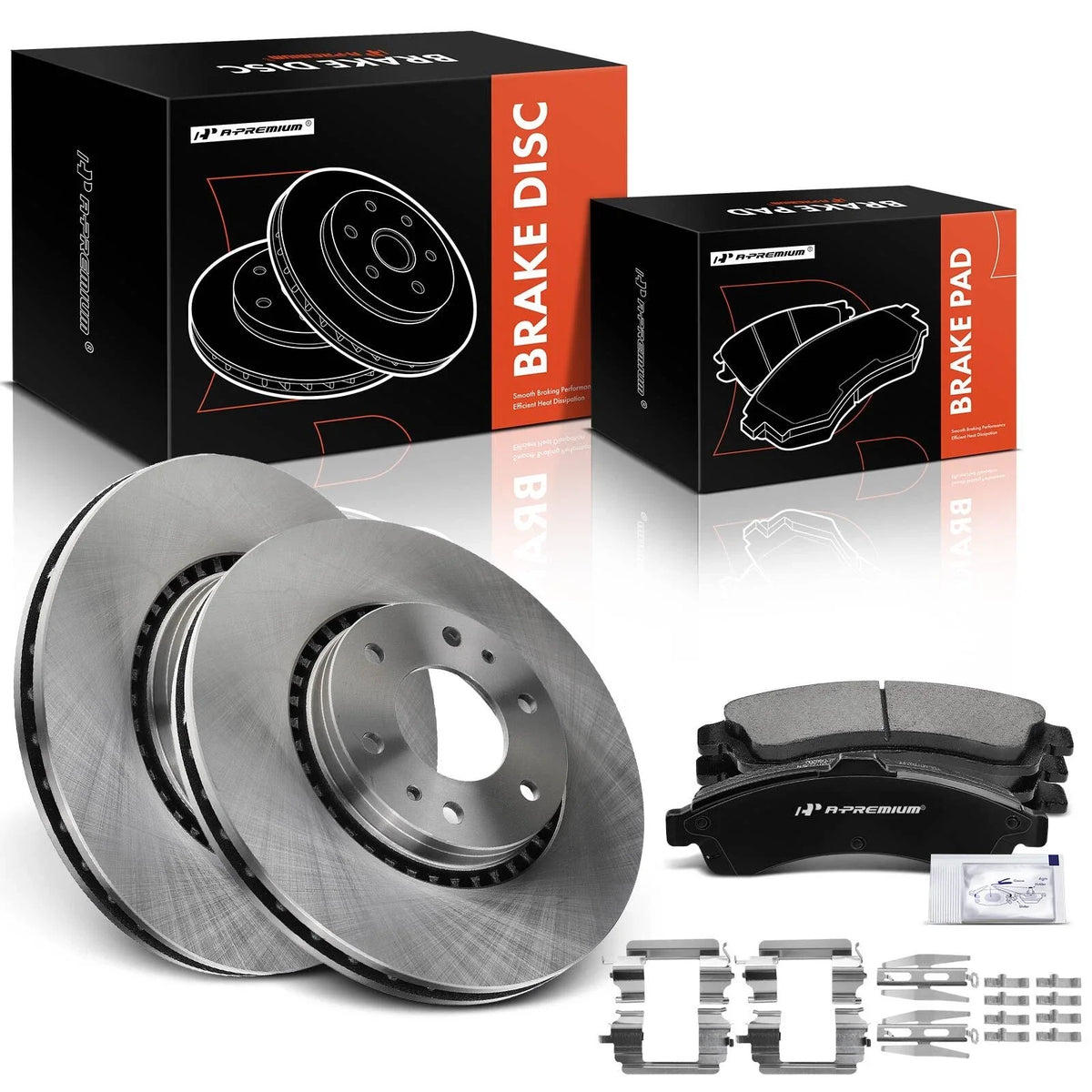 Front Disc Brake Rotors & Ceramic Pads for GMC Envoy Saab 9-7x (2005)