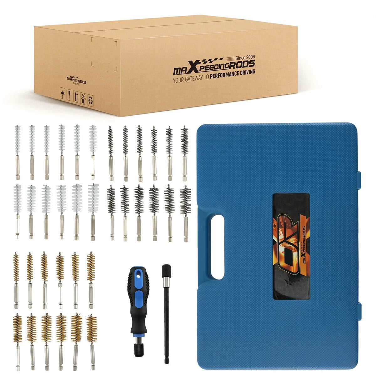 Drill Brush Set for Cleaning Cylinder Head 1/4" Hex