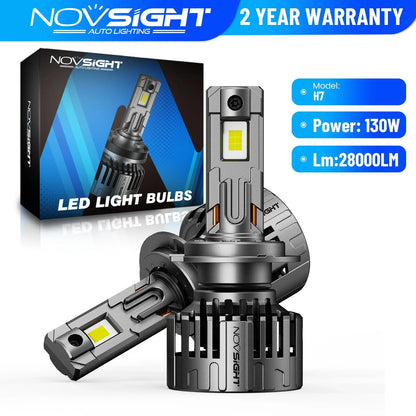 NOVSIGHT H7 LED Headlight Bulbs (2-Pack) 28000LM 6500K