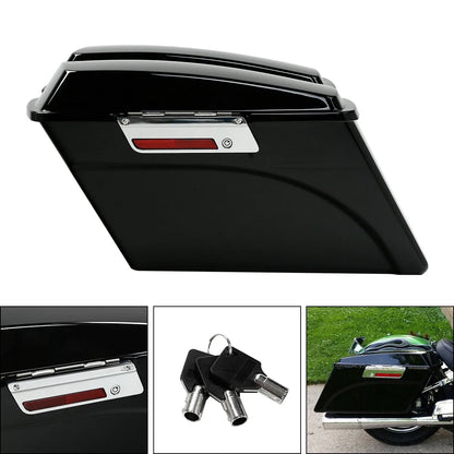 Hard Saddle Bags with Chrome Conversion Brackets for Harley Heritage Softail