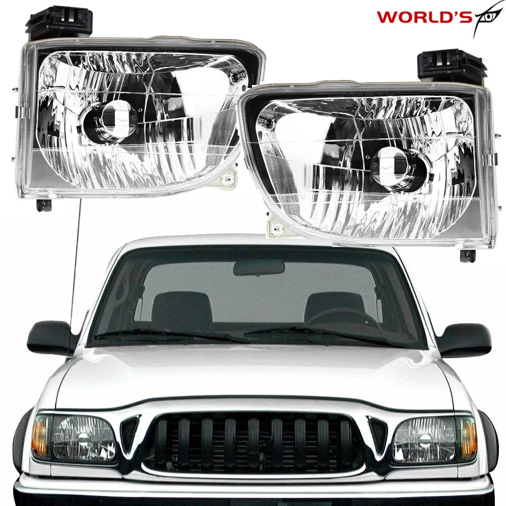 Headlights Pair for Toyota Tacoma (2001–2004) White