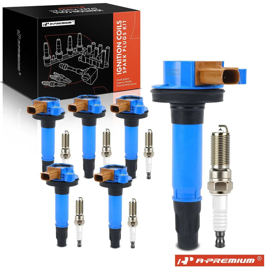 6X Ignition Coil & Iridium Platinum Spark Plug for Ford F-150 (2011–2016)