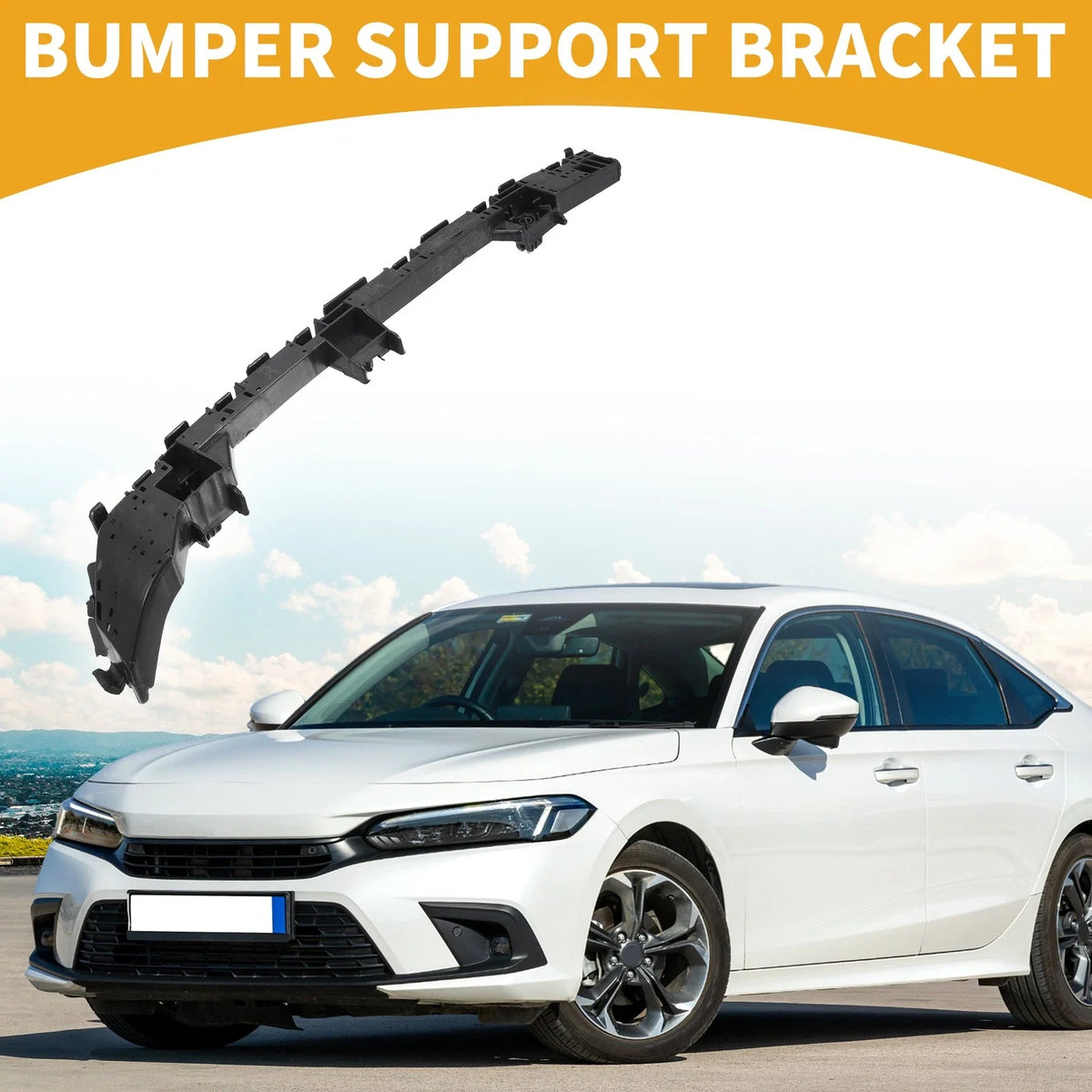 RH Side Rear Bumper Support Bracket for Honda Fit (2015–2017) 1 Pc Black ABS