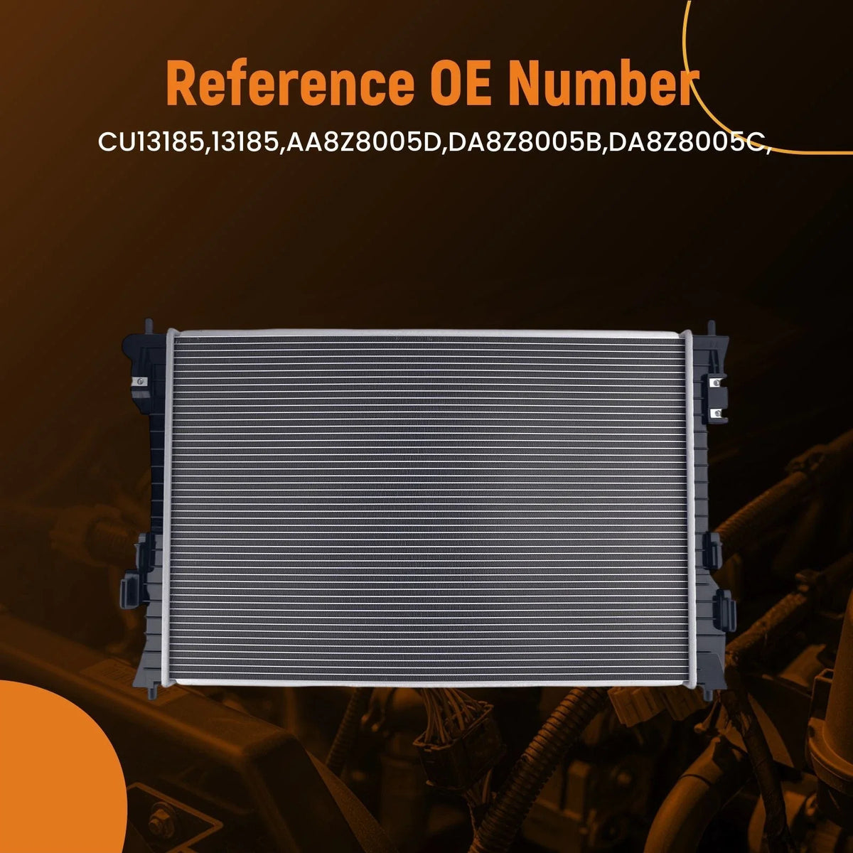 Aluminum Radiator for Ford Flex 3.5L Turbo (2010–2019) DA8Z8005B CU13185