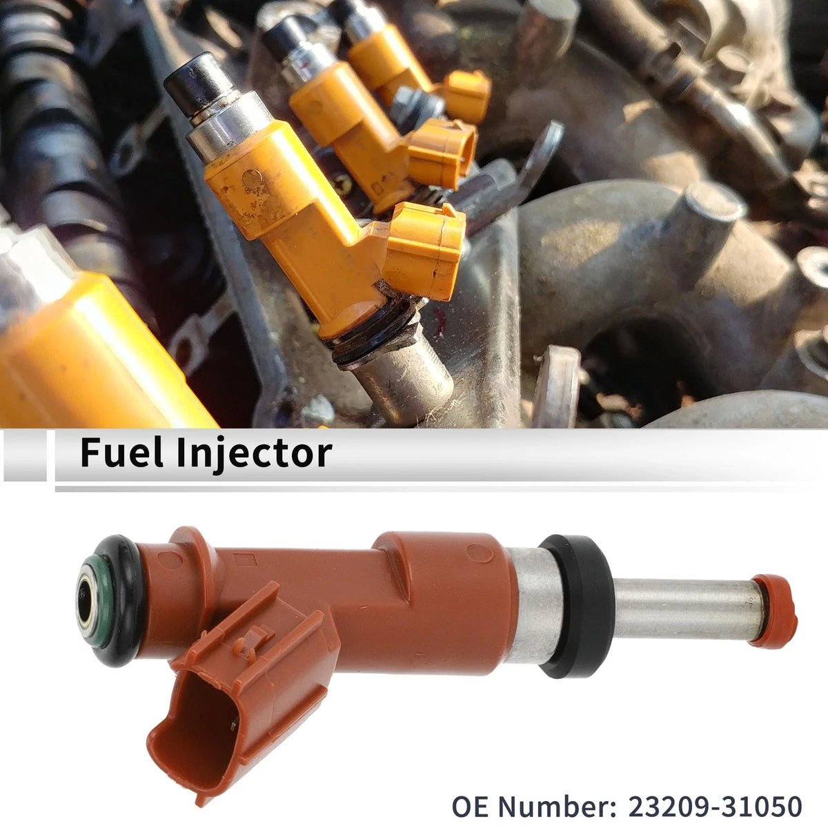 Fuel Injector No. 23209-31050 for Toyota Camry (2007–2011) 1 Pc Brown