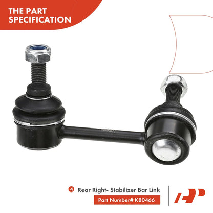 Control Arm Ball Joint & Sway Bar Set of 6 for Nissan Murano 2003-2007