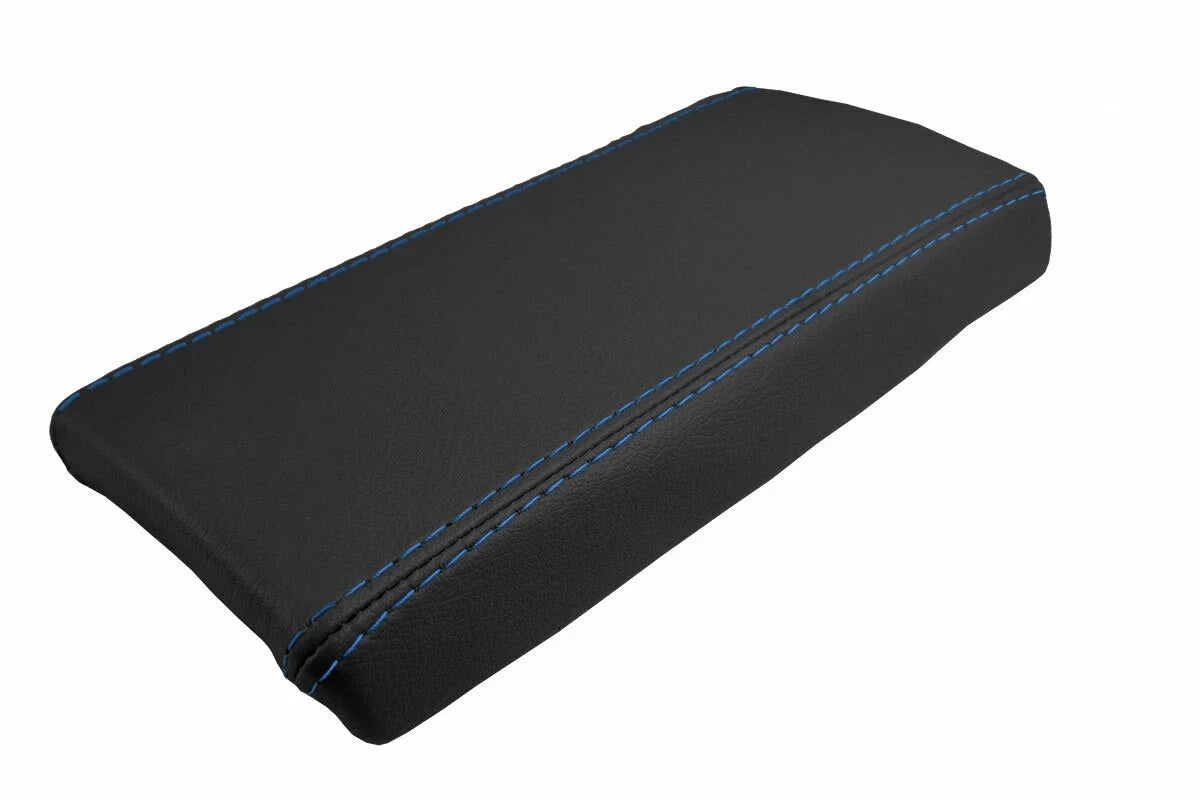 Leather Console Lid Armrest Cover for Mazda Miata MX5 (1990–1997) Blue Stitch