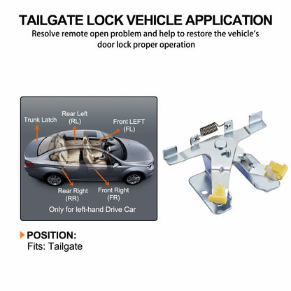 Control Lock Tailgate Latch for Ford F-250 F-350 1987-1996