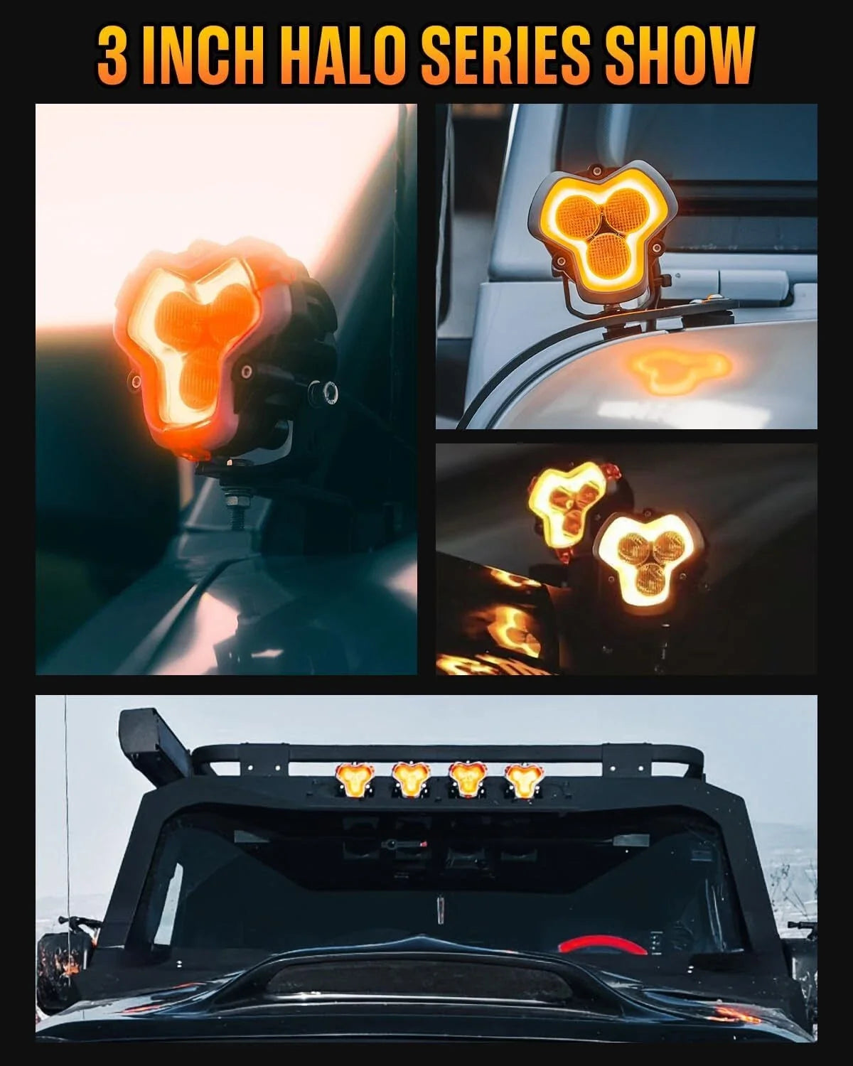 2X LED Work Lights Pod for Offroad Vehicles (3-6")