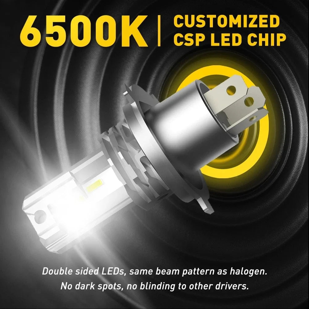 Pair H4 9003 LED Front Light Bulb for AUXITO (40000LM)