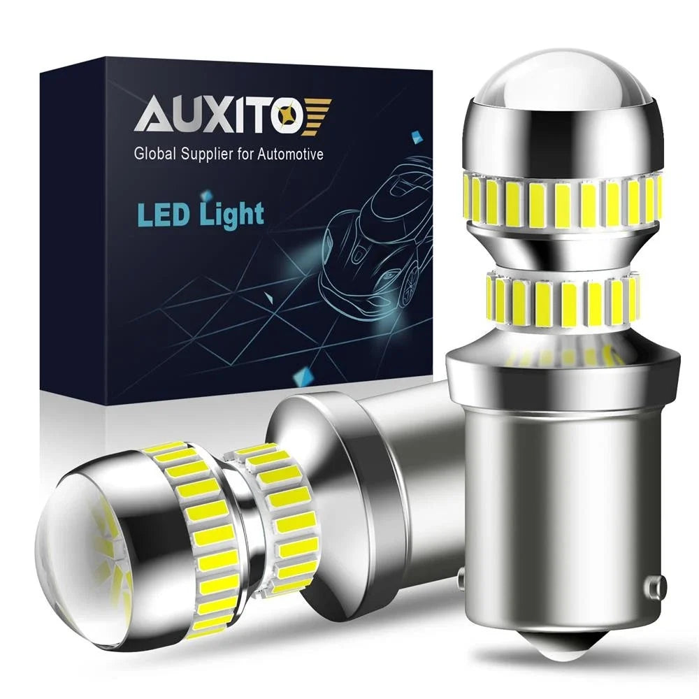 2X 1156 White LED Turn Signal Reverse Light Bulb for AUXITO (Error Free)