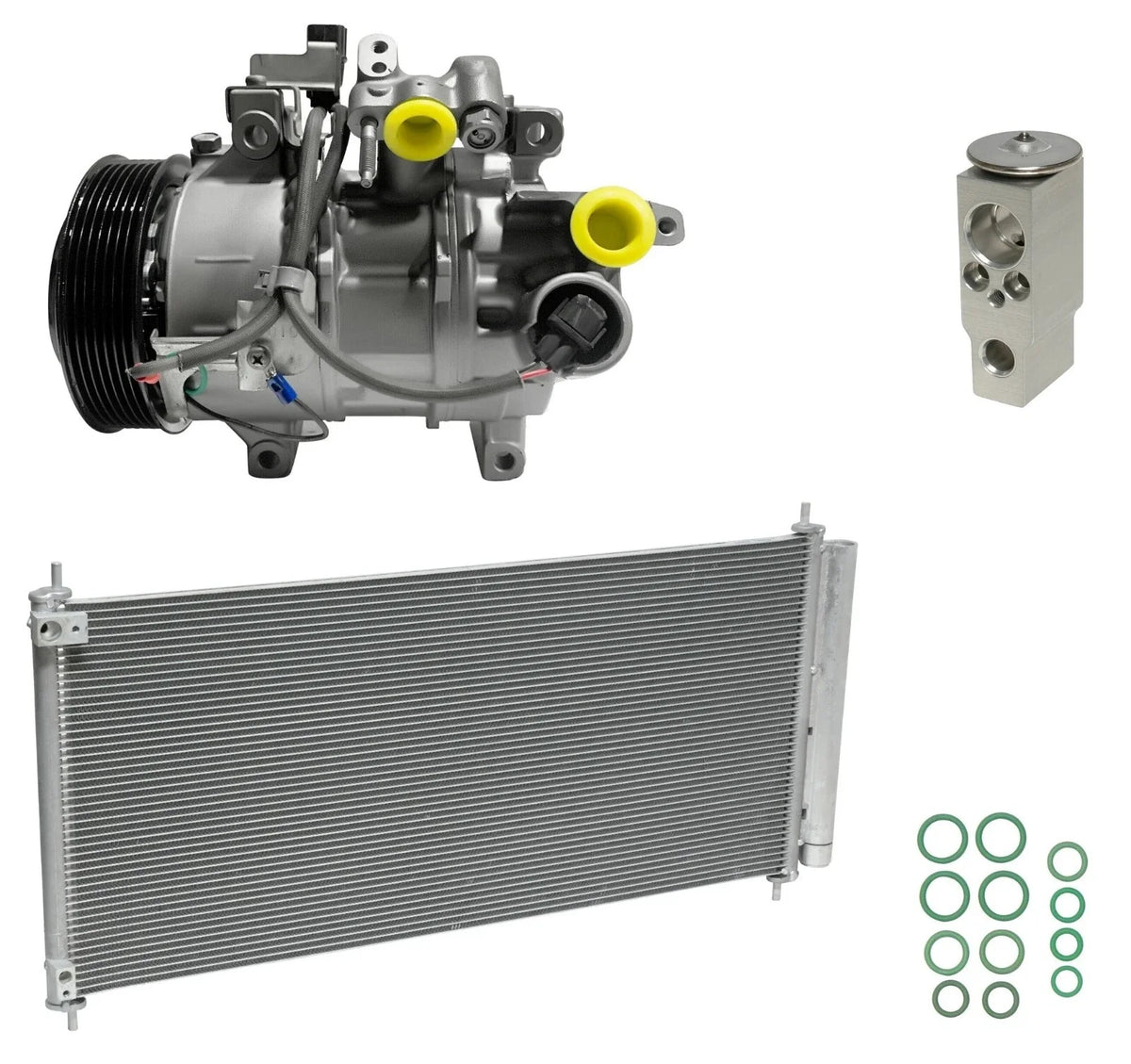 AC Compressor Kit with Condenser Replacement for Acura TLX 2.4L (2015–2015)