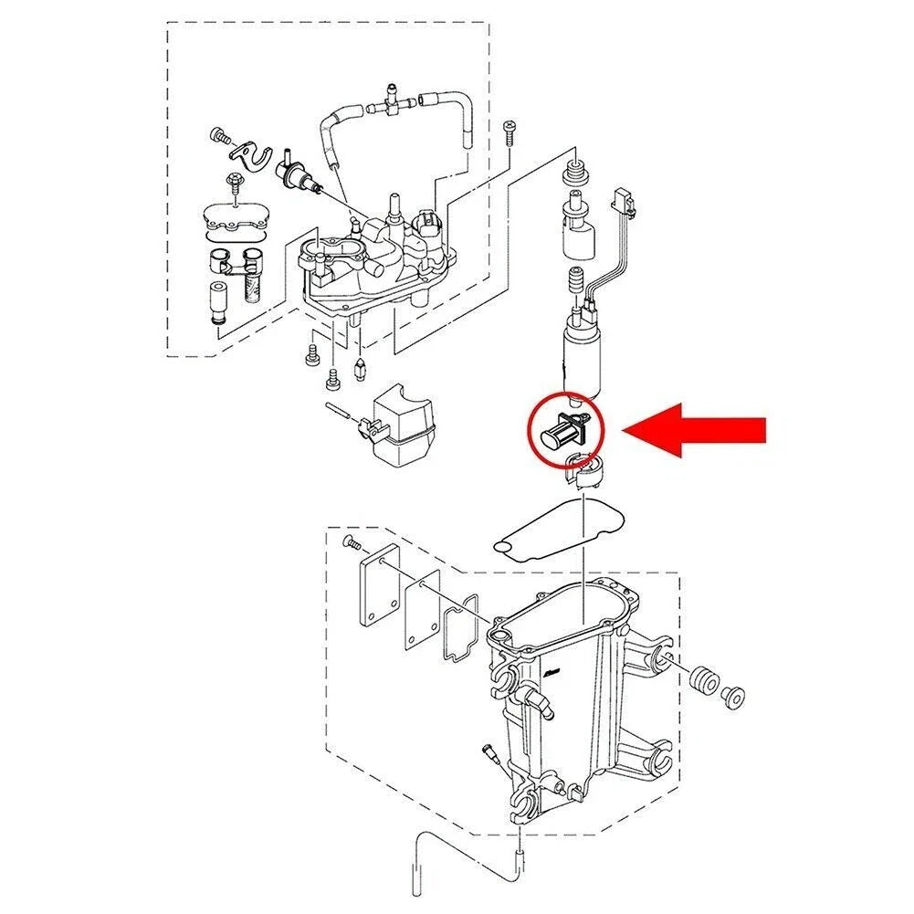 Fuel Pump Filter Strainer for Yamaha F/FL/LF/VF 115-300 (2004–Present) 63P-13915-00-00