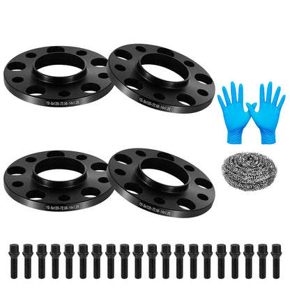 4x 12mm Wheel Spacers HubCentric 5x120 for 2013-2016 BMW 650i Gran Coupe