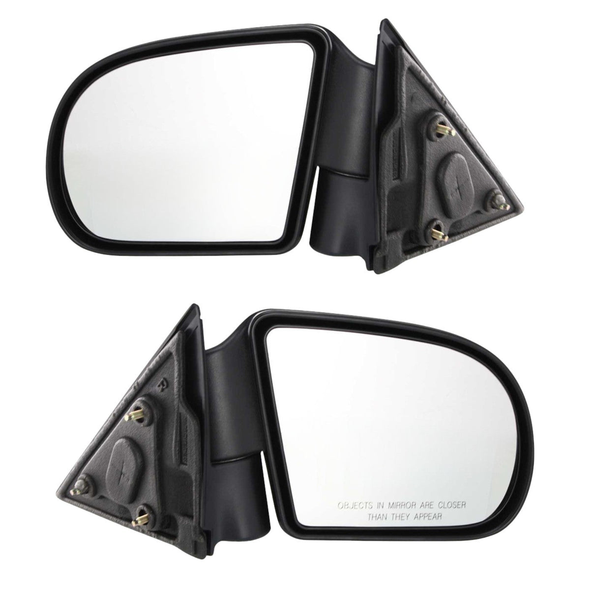 Mirror Set for Chevrolet S10 (1999–2004) Manual Fold Textured Black