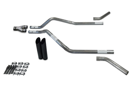 Y Pipe Dual Exhaust Kit with Black Corner Exit Tips for 1992-1994 GMC Jimmy