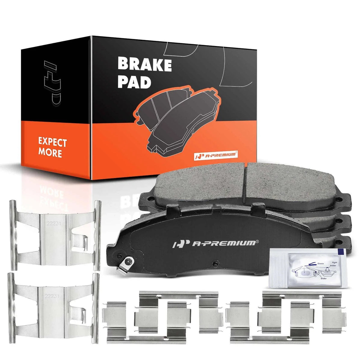 Set of 4 Front Ceramic Brake Pads for Ford F-150 (1997–2003)