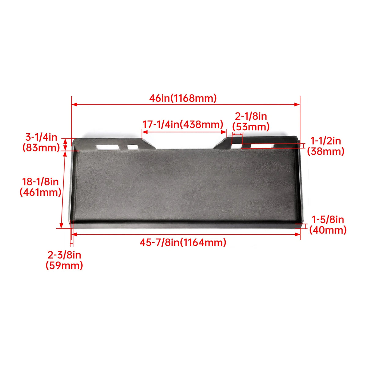 1/4" Skid Steer Mount Plate Quick Tach Attachment for Bobcat Kubota