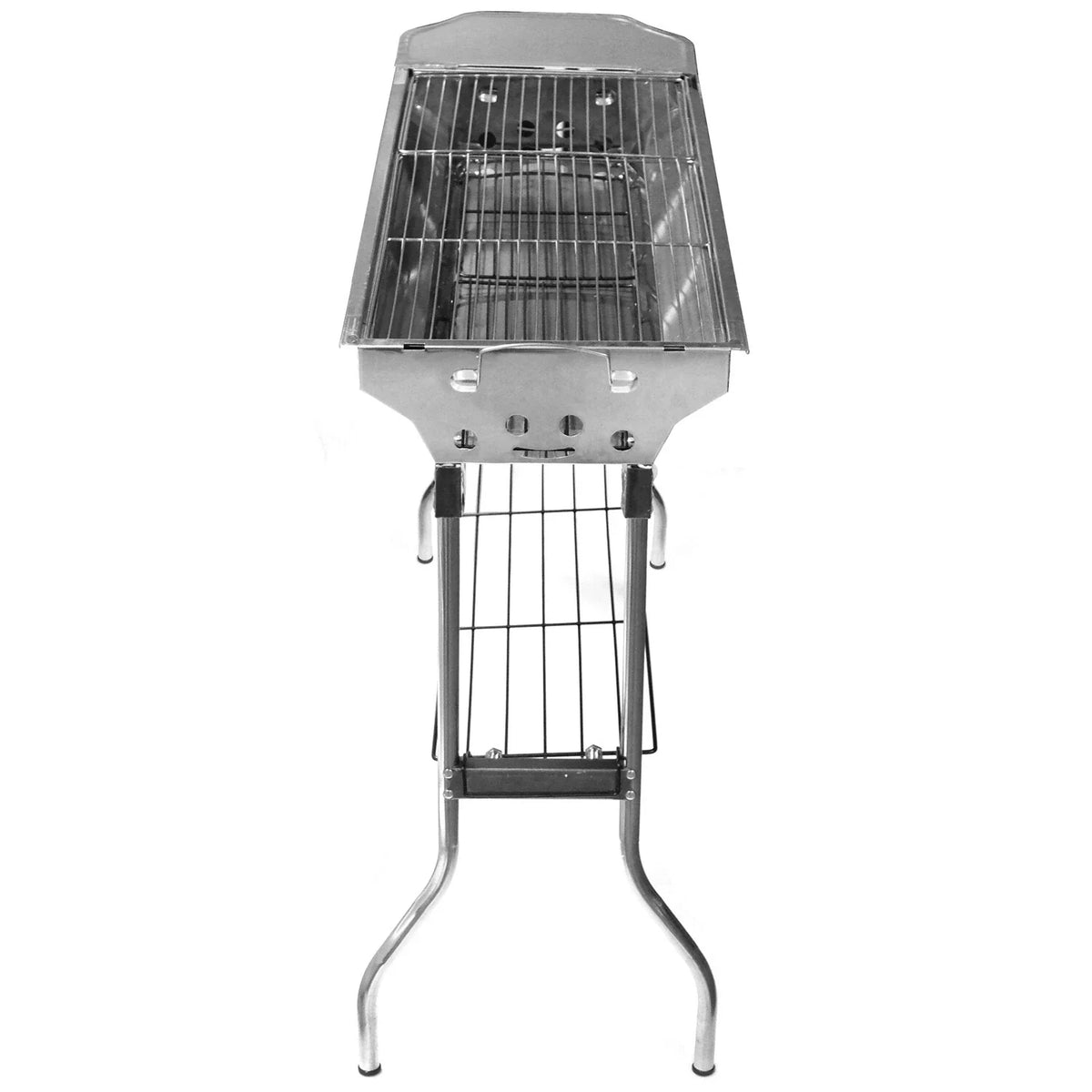 Folding Stainless Steel BBQ Grill for Camping and Picnic (LAR)