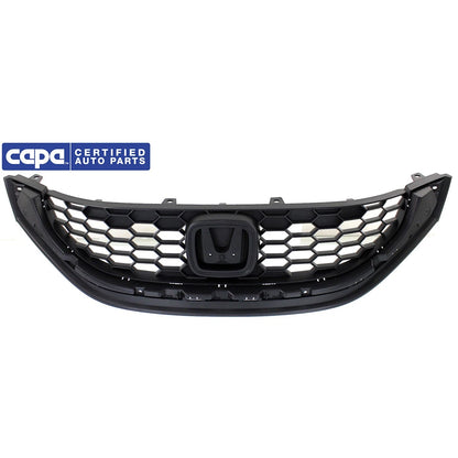 Grille Assembly for Honda Civic HF LX Sedan (2013–2015) Textured Black CAPA