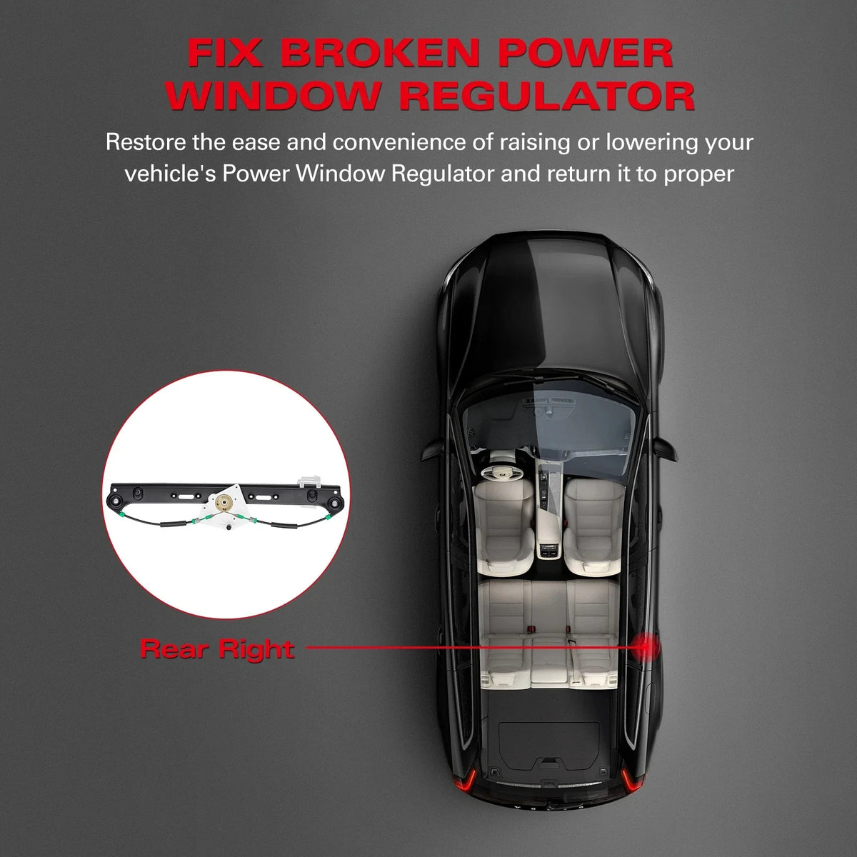 Power Window Regulator for Rear Right Passenger BMW X3 2004-2010