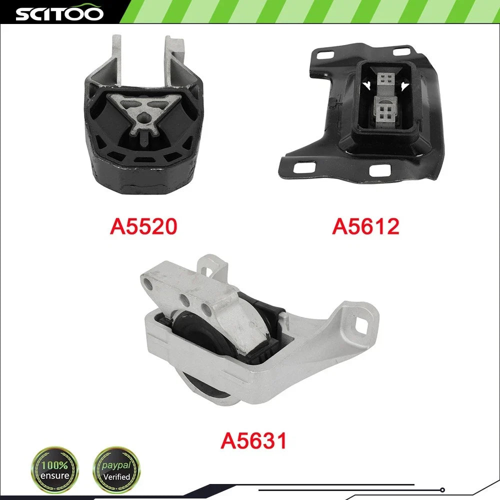 Set of 3 Engine Mounts for 2013-2016 Ford Escape 2.0L Automatic