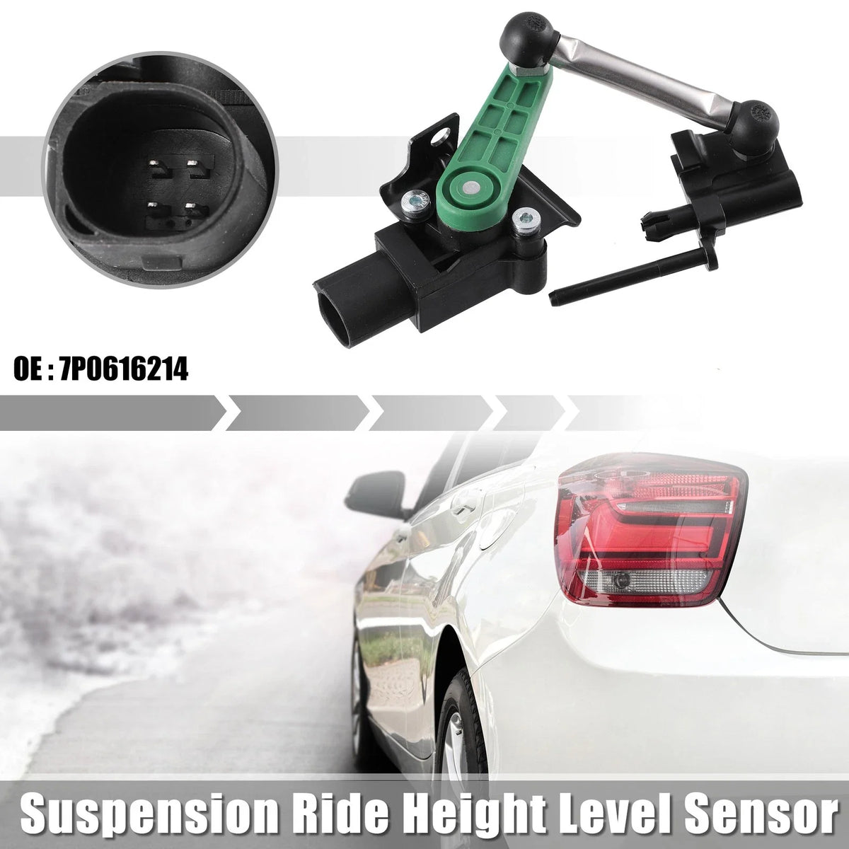 Front Right Height Level Sensor 7P0 616 214 for Volkswagen Touareg (2011–2018)
