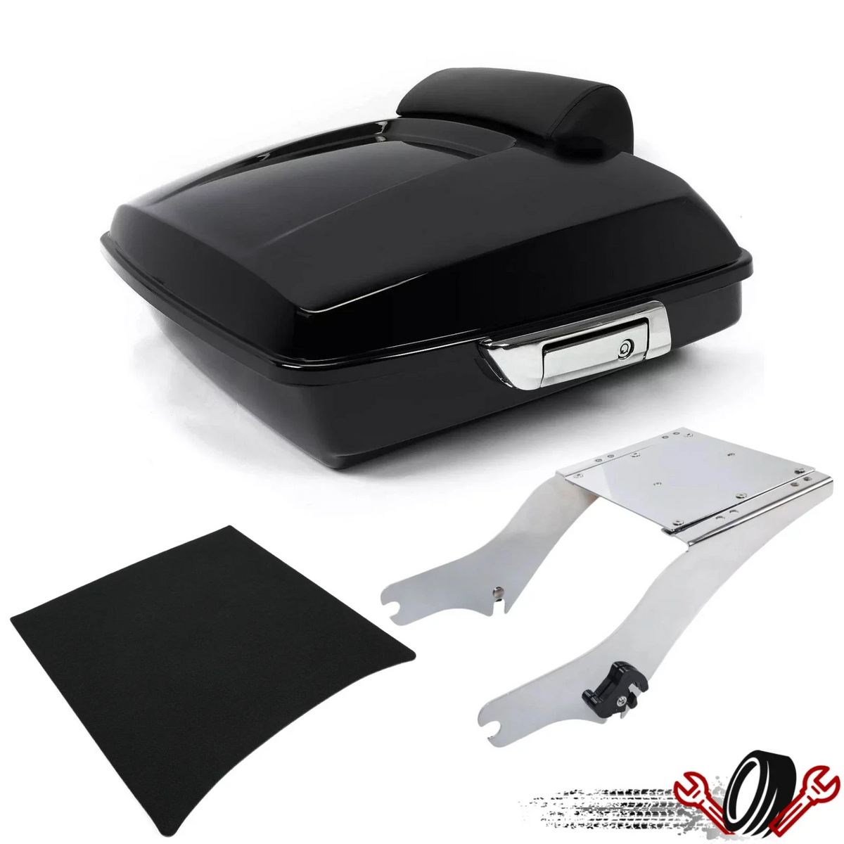 Trunk Backrest Mount Rack for Harley Touring Street Road Glide (1997–2008)