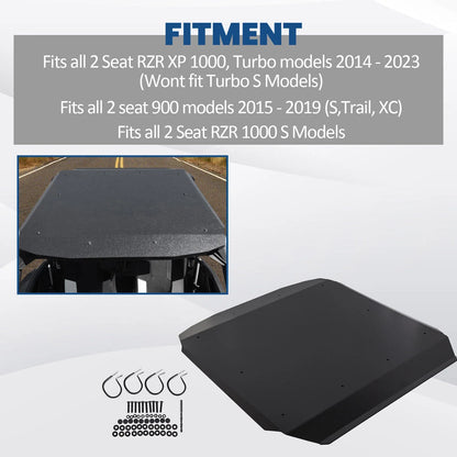 Thick Hard Plastic Roof Top 1/4" for RZR 900 S / RZR S 1000 (2014-2023)