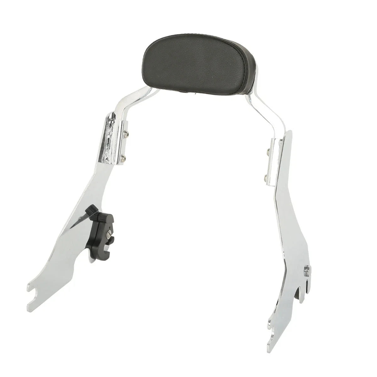 Black/Chrome Short Passenger Sissy Bar Backrest for Harley Sportster XL883 (2004–2022)
