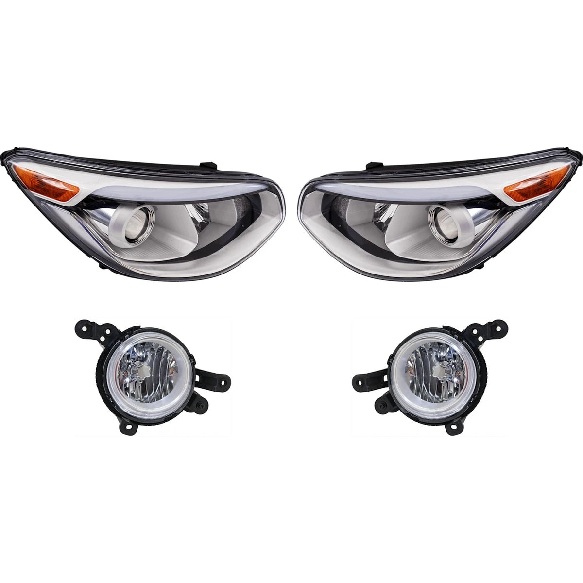 Headlight Set for Kia Soul (2014–2016) - Driver & Passenger Side