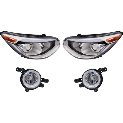 Headlight Set for Kia Soul (2014–2016) - Driver & Passenger Side