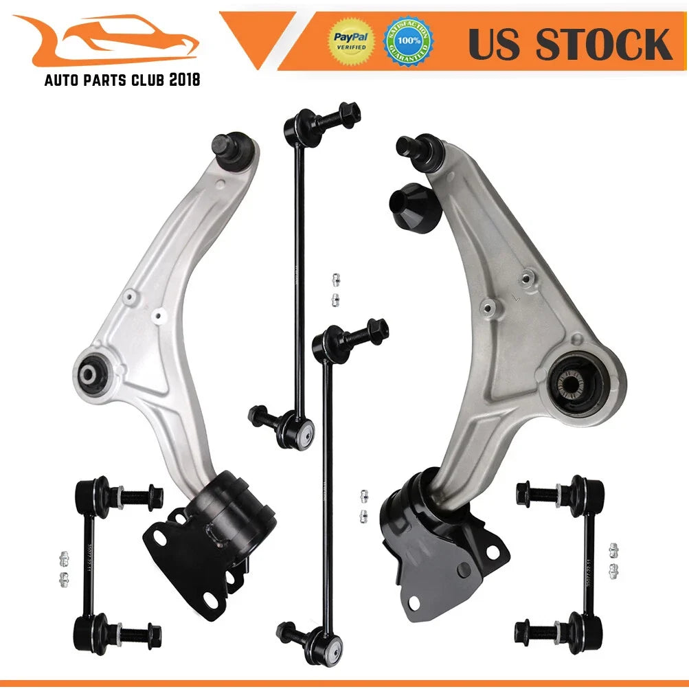 Set of 6 Front Lower Control Arms with Ball Joints for Ford Fusion (2013–2017)