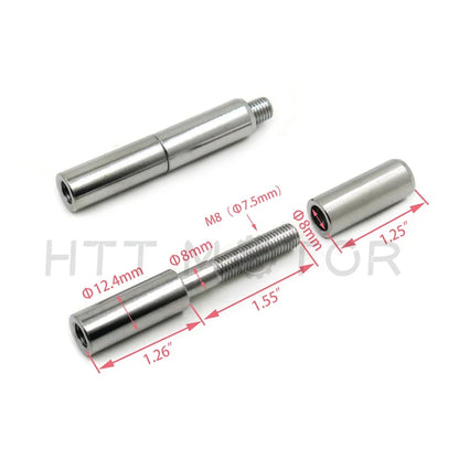 Mirror Extension Kit 2" Chrome for Harley Softail Dyna Sportster Touring