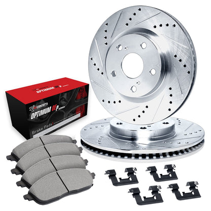 Brake Disc and Pad Kits - Set of 2 for Nissan Z