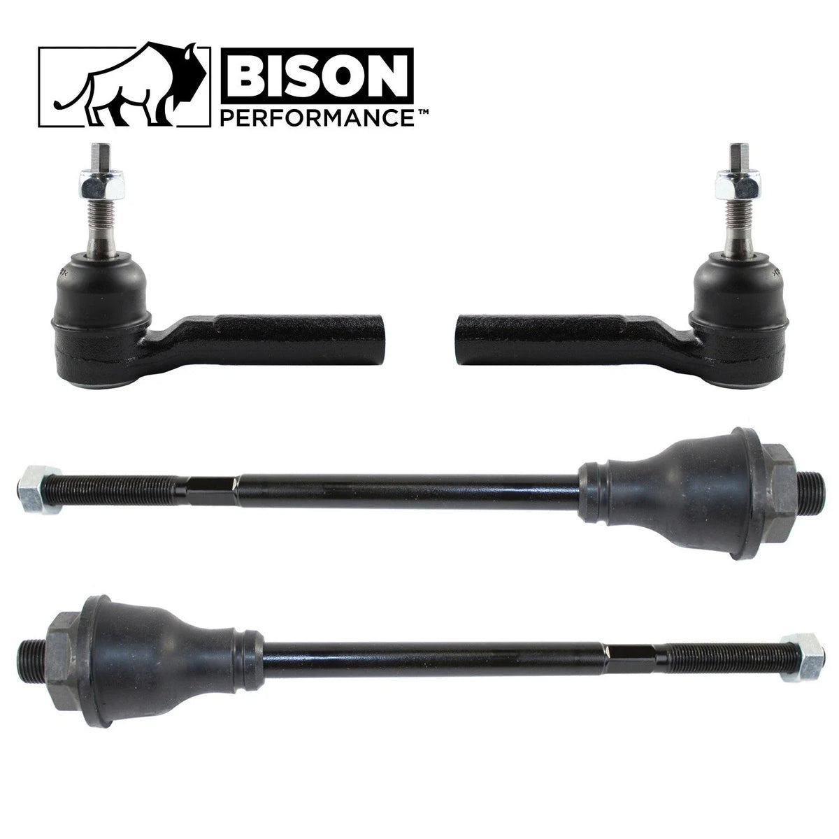 4pc Inner & Outer Tie Rod Ends for Chevy GMC RWD
