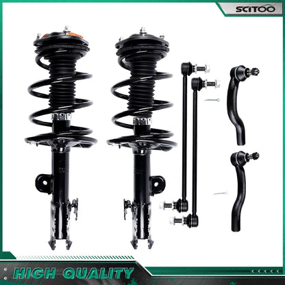 Front Strut Set with Spring and Outer Tie Rod for Toyota RAV4 2006-2012