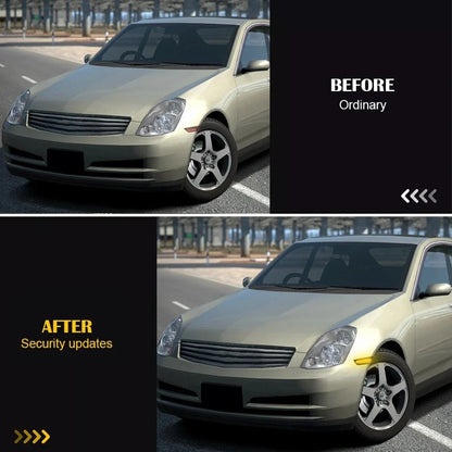 Bumper Side Marker Light Strip - Smoke Lens for Infiniti G35 (2003-2006)