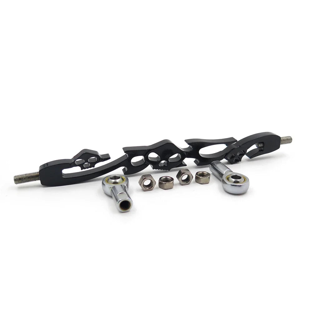 Shift Linkage Billet Black Skull for Harley Davidson Softail FXST (1990–2023)