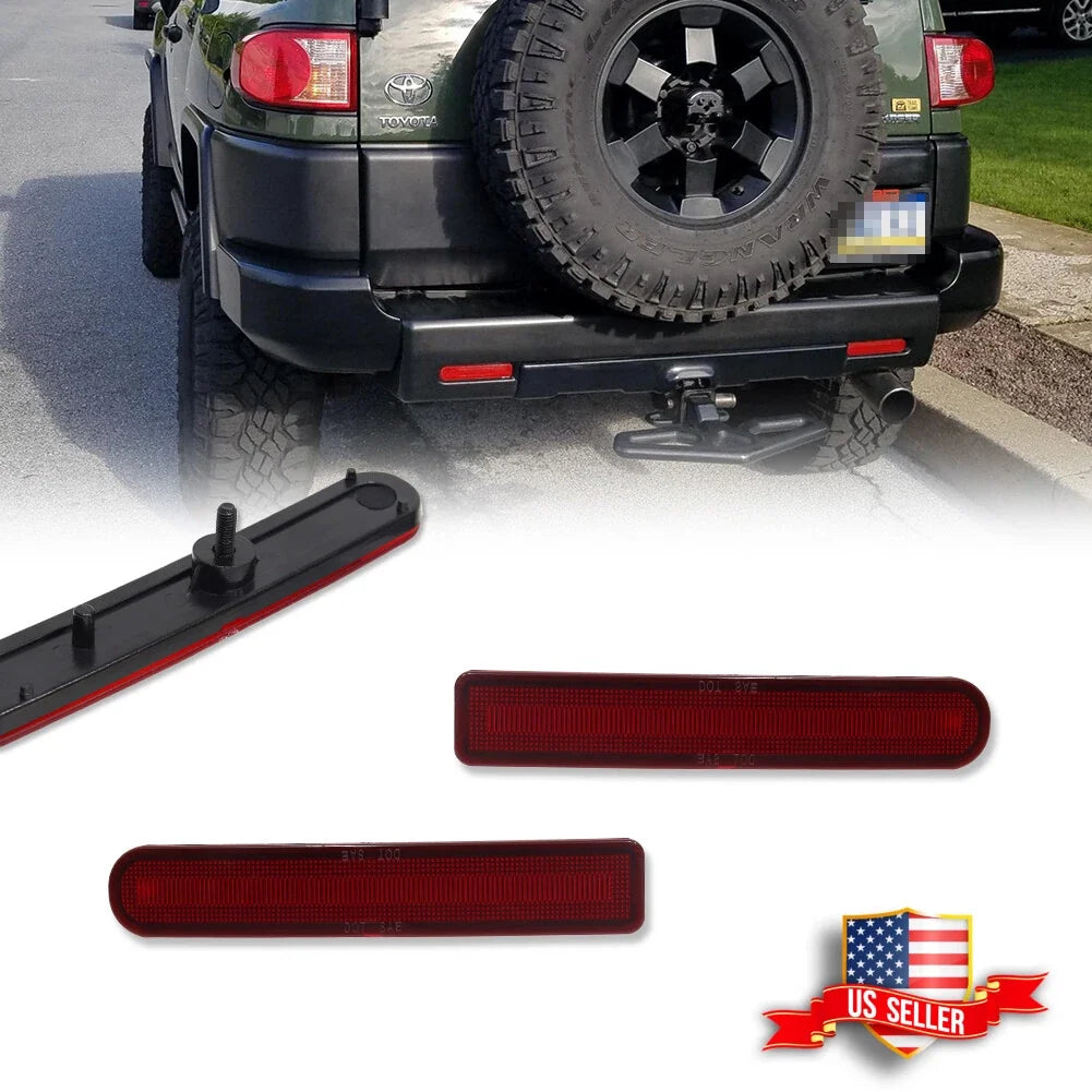 2Pcs Rear Bumper Reflectors for Toyota FJ Cruiser (2007–2014)