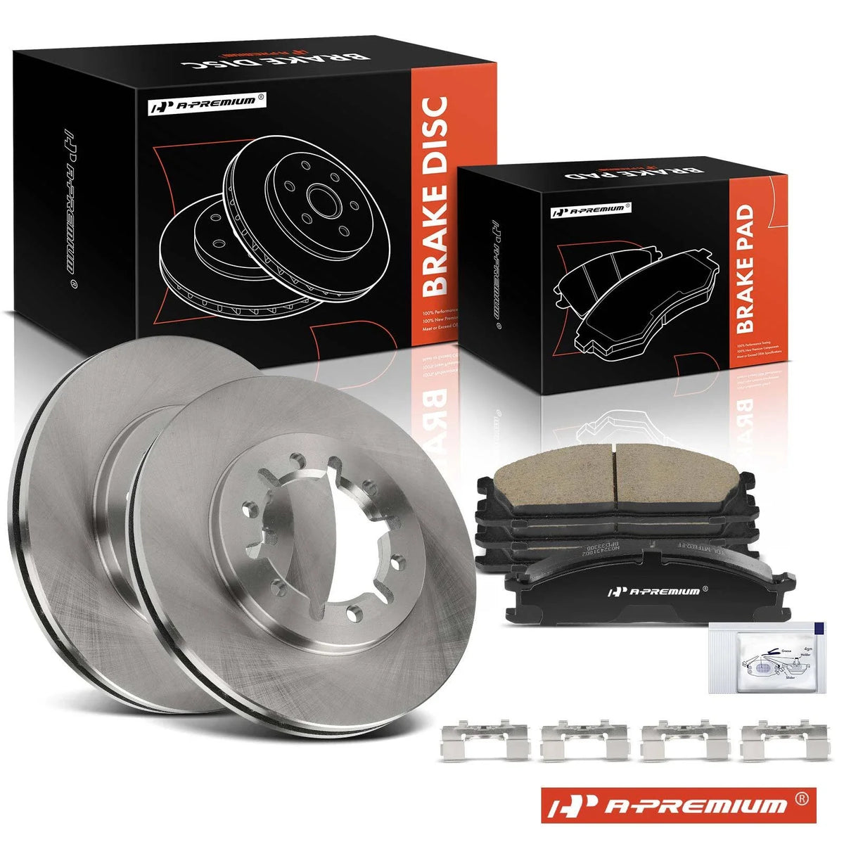 Front Disc Brake Rotors & Ceramic Pads for Nissan Frontier (1998–2004)