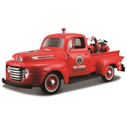 1/24 Scale Diecast for Ford 1936 El Knucklehead & Harley-Davidson 1948