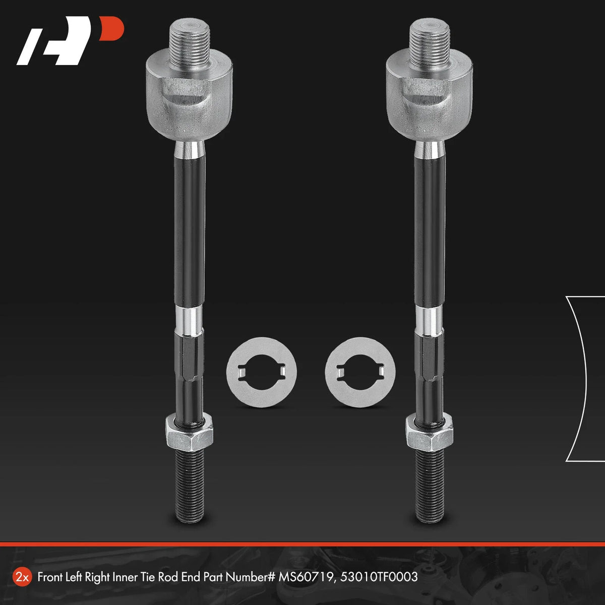 Front Inner Tie Rod End Set - 2 Pieces for Honda Insight 2000–2006