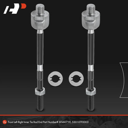 Front Inner Tie Rod End Set - 2 Pieces for Honda Insight 2000–2006