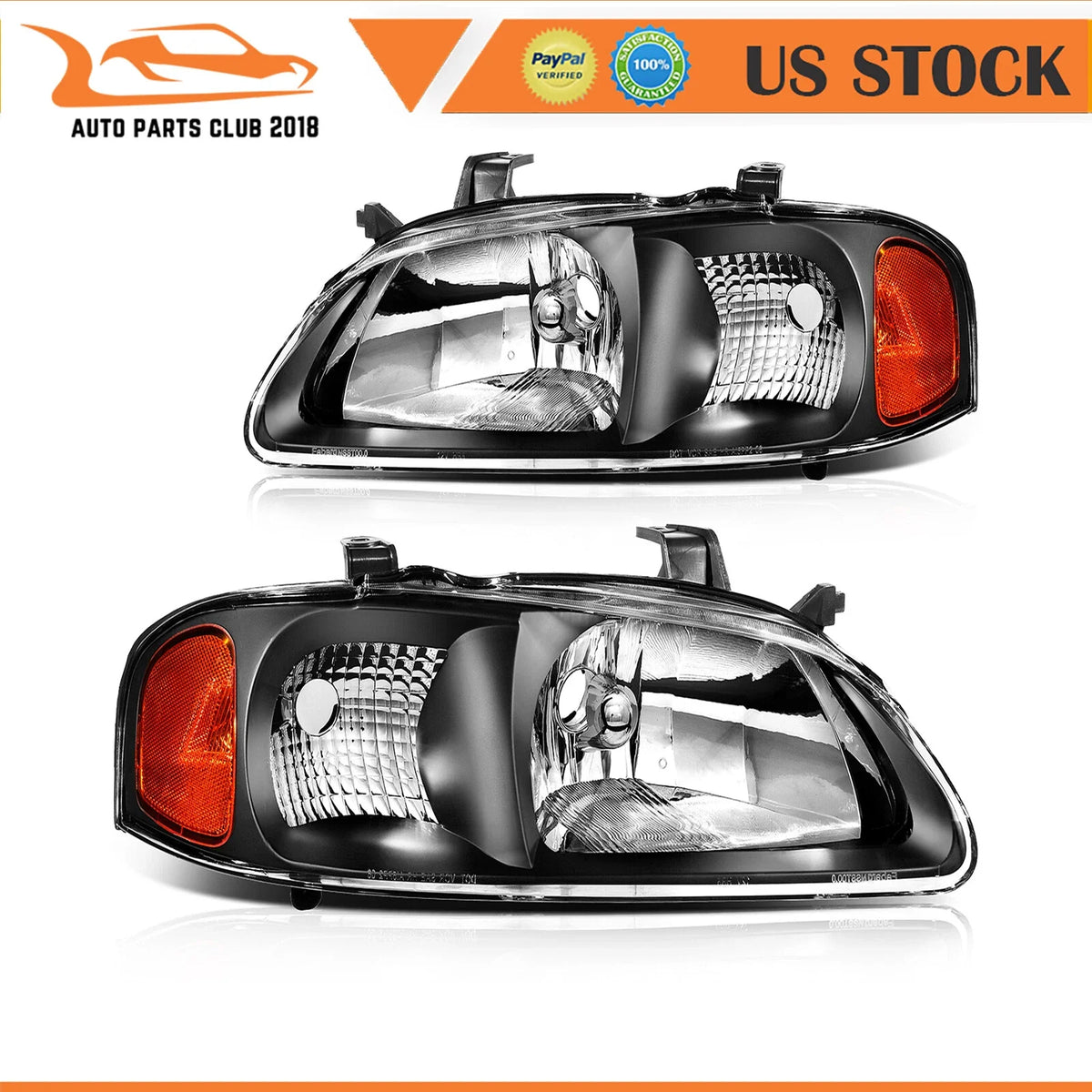 Headlight Assembly for Nissan Sentra (2000–2003) Black Housing